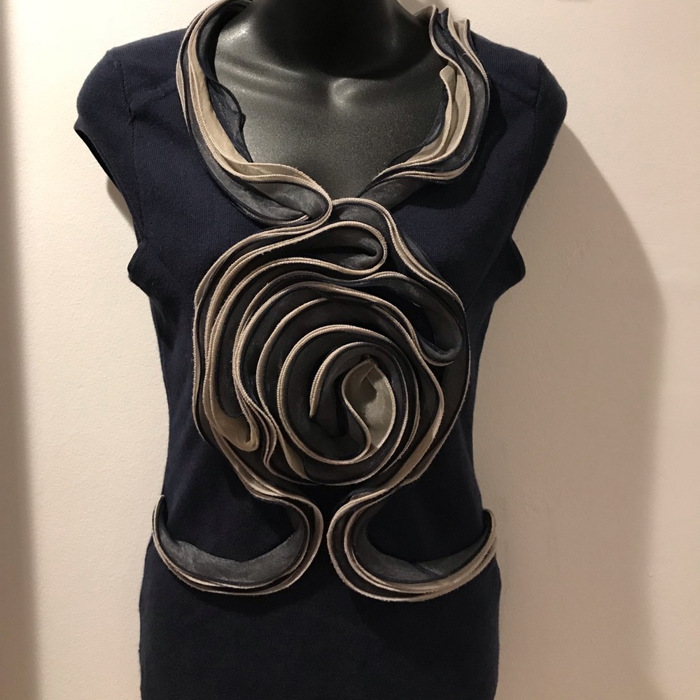 Valentino Floral Sleeveless Knit Top